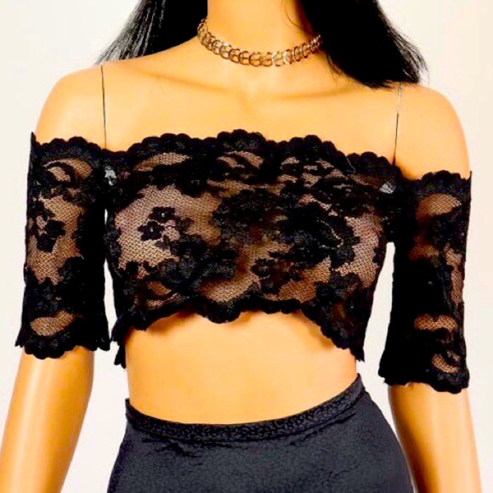Victoria’s Secret off Shoulder lace crop top